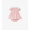 Abito in cotone a quadri con bloomers