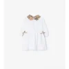Abito in cotone a quadri con bloomers