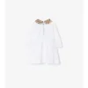 Abito in cotone a quadri con bloomers