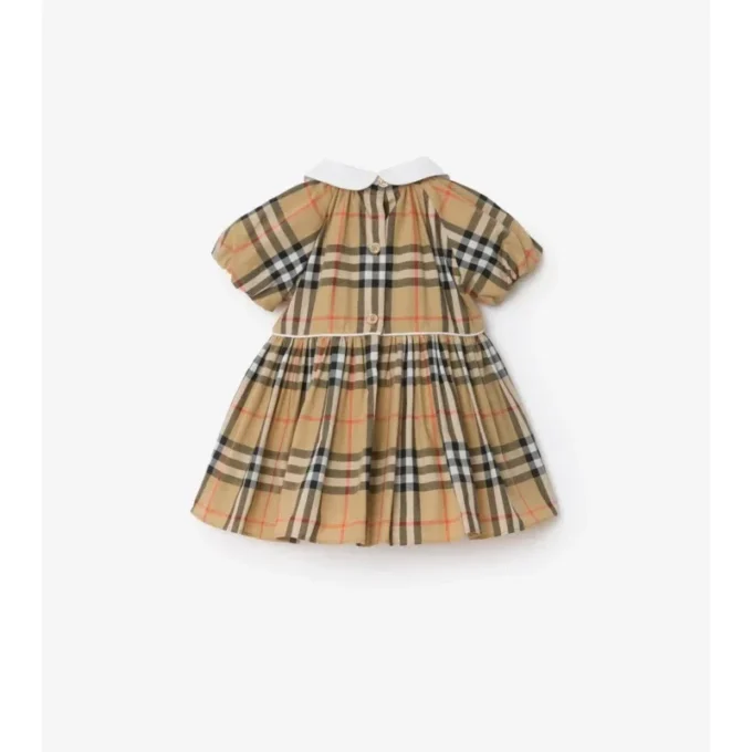 Abito in cotone a quadri con bloomers