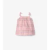 Abito in cotone a quadri con bloomers