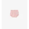 Abito in cotone a quadri con bloomers