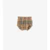 Abito in cotone a quadri con bloomers