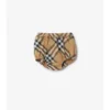 Abito in cotone a quadri con bloomers