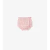 Abito in cotone a quadri con bloomers
