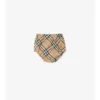 Abito in cotone a quadri con bloomers