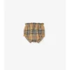 Abito in cotone a quadri con bloomers