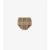 Abito in cotone con bordi a quadri e bloomers