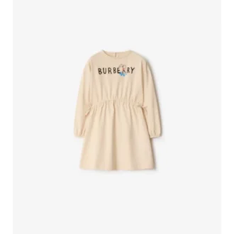 Abito in cotone con logo London Guard