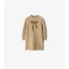 Abito in lana e cashmere con fiocco a quadri