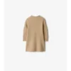 Abito in lana e cashmere con fiocco a quadri