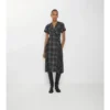 Abito kilt in misto lana a quadri