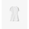 Abito T-shirt in cotone con bordi a quadri