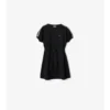 Abito T-shirt in cotone con bordi a quadri