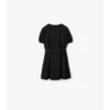 Abito T-shirt in cotone con bordi a quadri