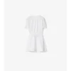 Abito T-shirt in cotone con bordi a quadri