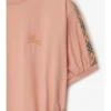 Abito T-shirt in cotone con bordi a quadri