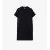 Abito T-shirt in cotone con rifiniture a quadri