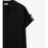 Abito T-shirt in cotone con rifiniture a quadri