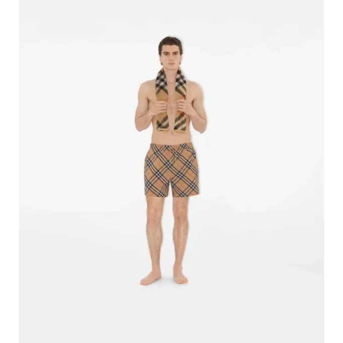 Asciugamano in cotone a quadri Skinny