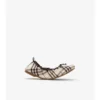 Ballerine a quadri color fulvo 
