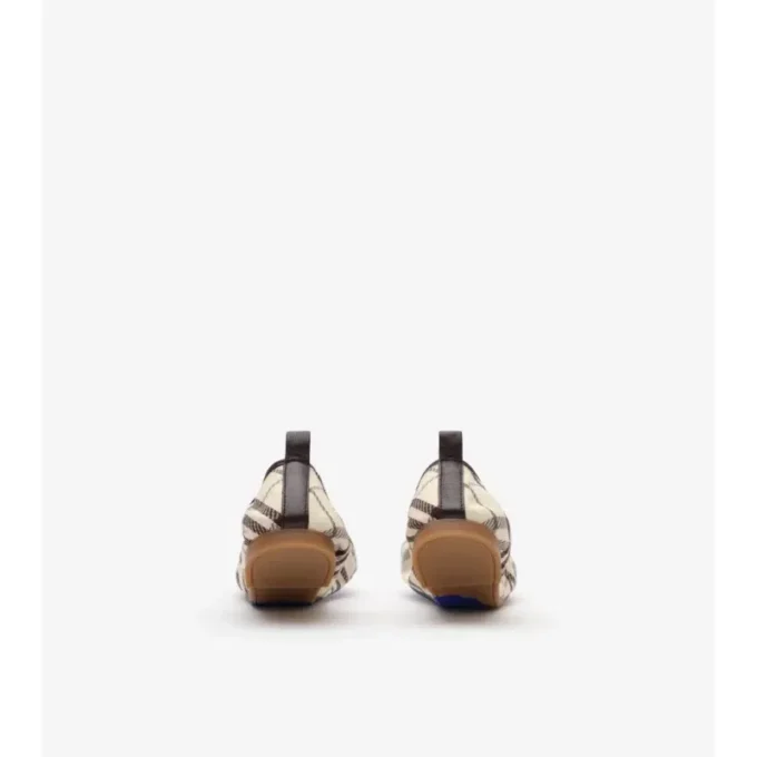 Ballerine a quadri color fulvo 