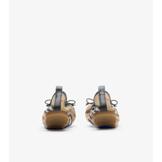 Ballerine a quadri color fulvo 