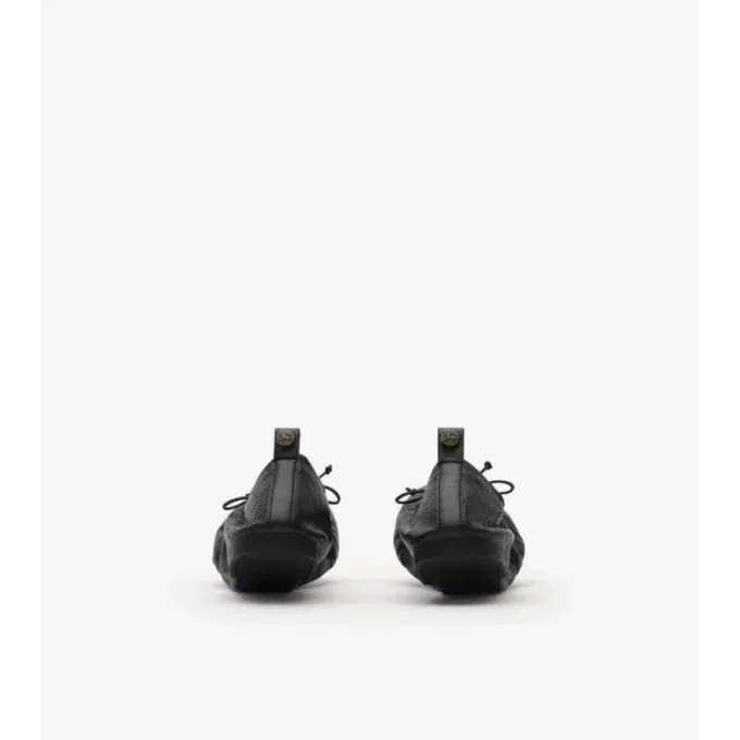 Ballerine in pelle a quadri color fulvo 