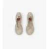 Ballerine in pelle a quadri color fulvo 