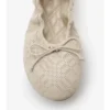 Ballerine in pelle a quadri color fulvo 