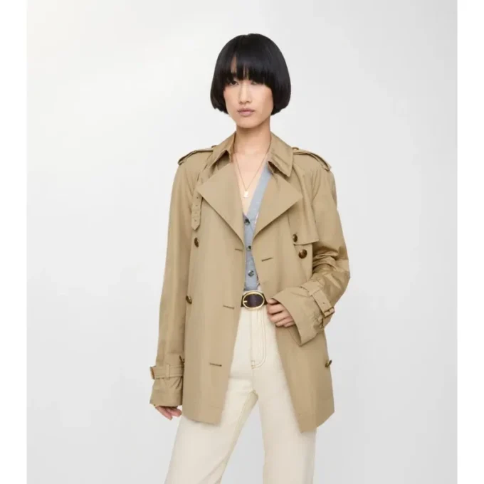 Belgravia corto in cotone leggero Trench Coat 