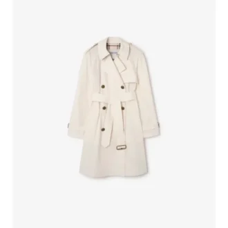 Belgravia Trench Coat in cotone leggero di media lunghezza 
