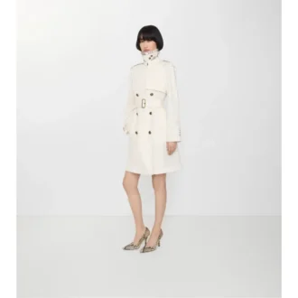 Belgravia Trench Coat in cotone leggero di media lunghezza 