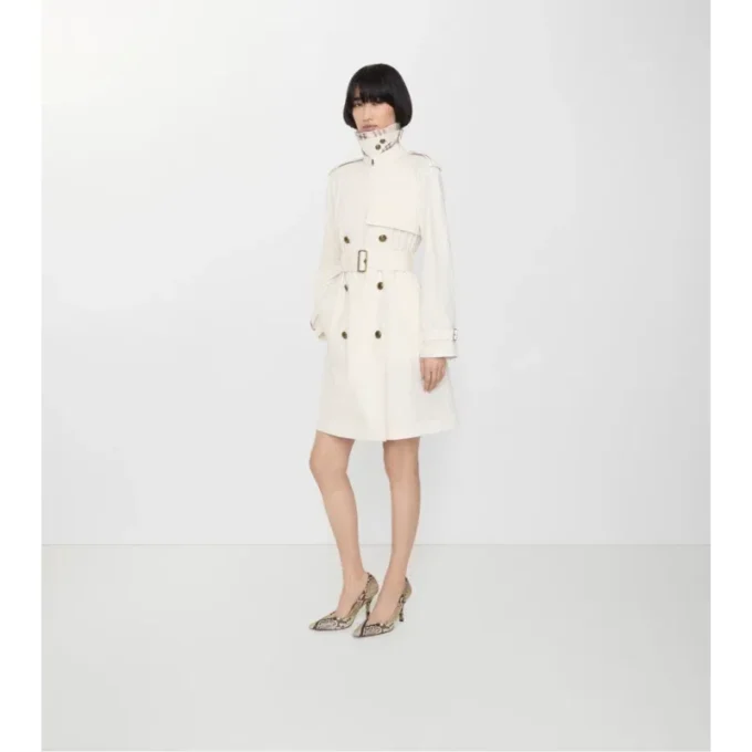 Belgravia Trench Coat in cotone leggero di media lunghezza 