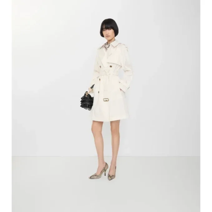 Belgravia Trench Coat in cotone leggero di media lunghezza 