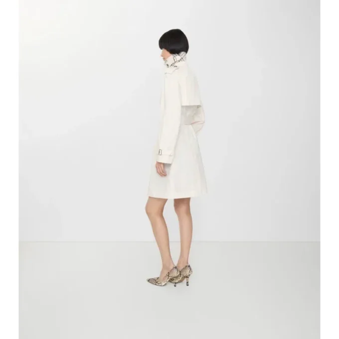 Belgravia Trench Coat in cotone leggero di media lunghezza 