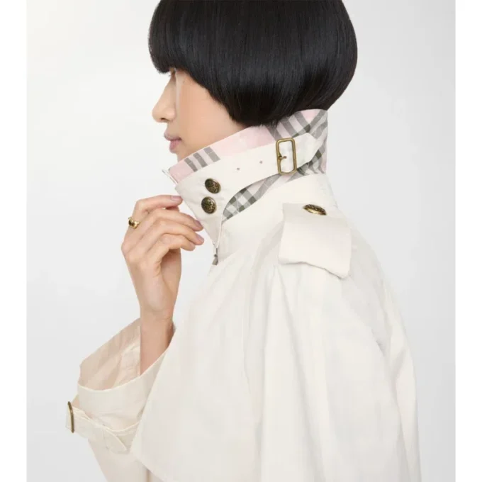 Belgravia Trench Coat in cotone leggero di media lunghezza 
