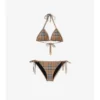 Bikini a triangolo con motivo a quadri