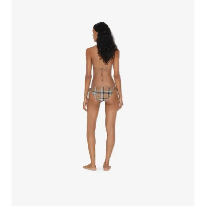 Bikini a triangolo con motivo a quadri