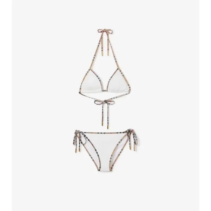 Bikini con bordi a quadri