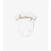 Body in cotone con logo cursivo a quadri