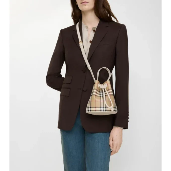 Borsa a secchiello Mini Check