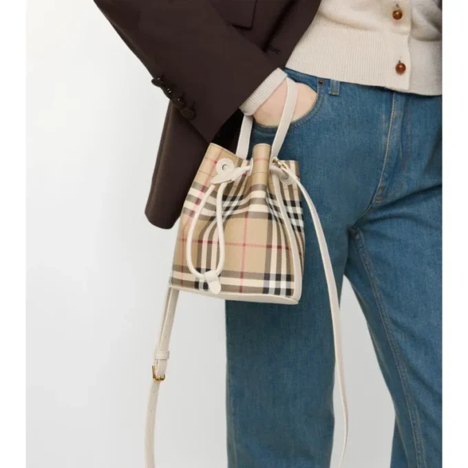 Borsa a secchiello Mini Check