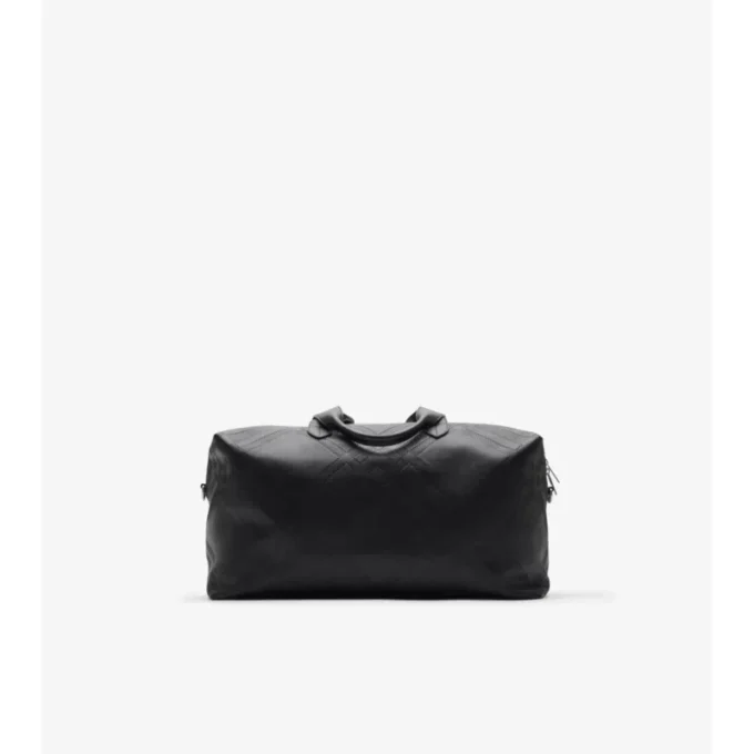 Borsa da viaggio con motivo a quadri goffrato