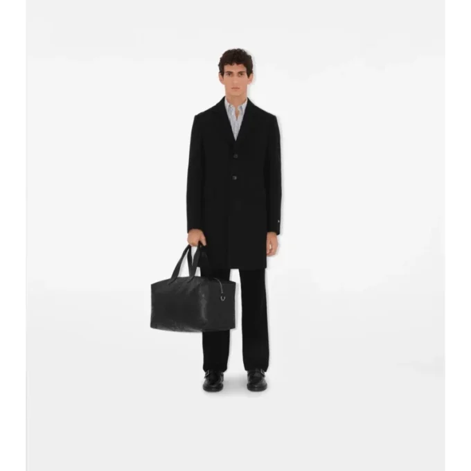 Borsa da viaggio con motivo a quadri goffrato