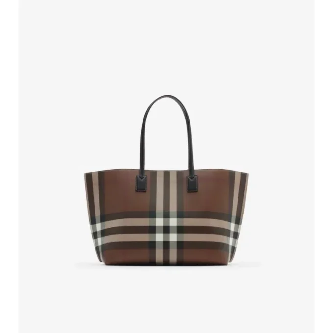 Borsa tote con motivo a quadri medio