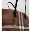 Borsa tote con motivo a quadri medio