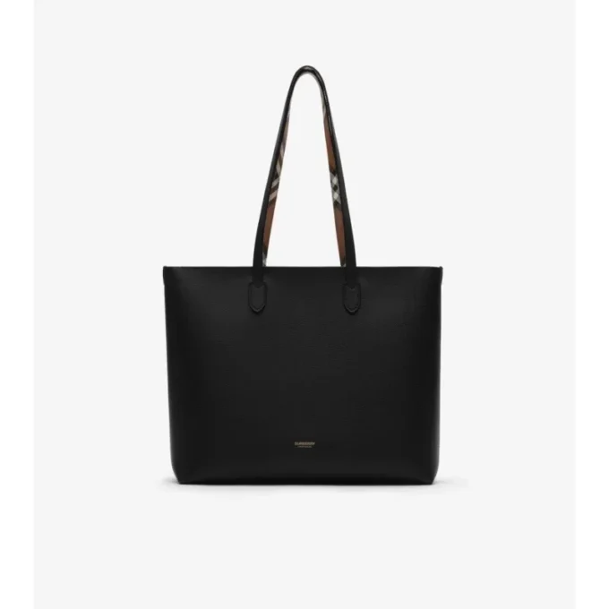 Borsa tote media con fodera a quadri