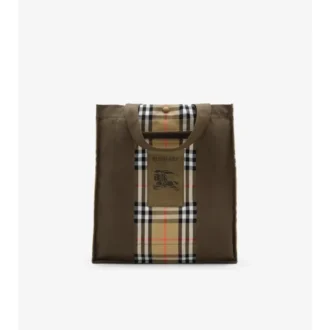 Borsa Tote Trench a quadri 