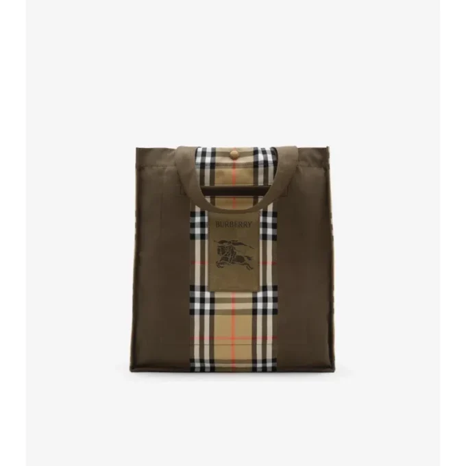 Borsa Tote Trench a quadri 